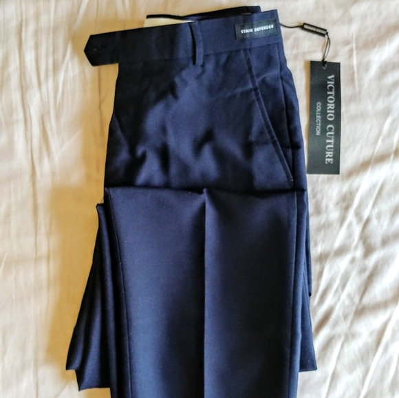 New Victori Future Navy Stain Defender Dress Pants - Picture 8 of 8